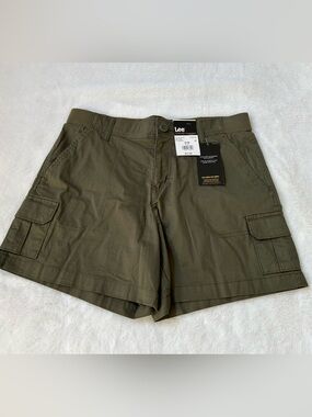Lee Olive Green Utility Cargo Shorts